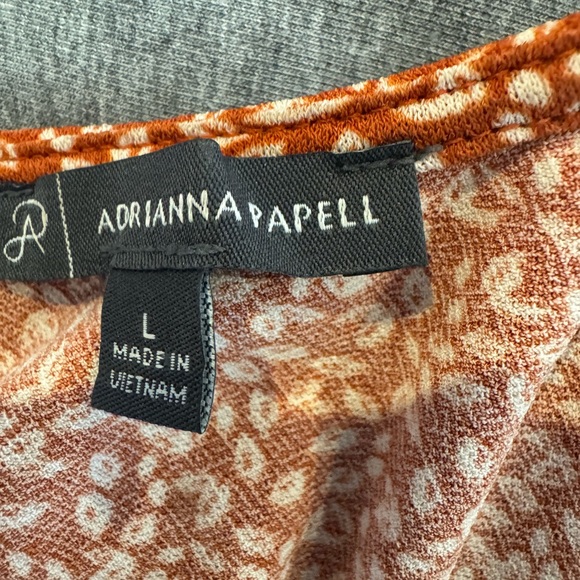Adrianna Papell Terracotta Patterned Blouse - Picture 3 of 3